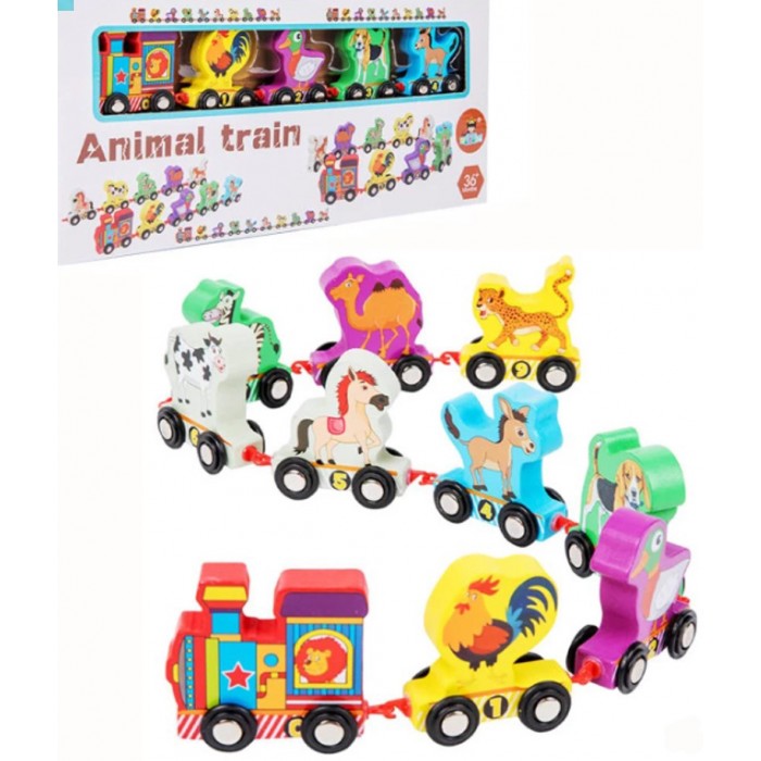 Εκπαιδευτικό Παιχνίδι Animal Train Πολύχρωμο 3+ 98458
