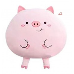 Λούτρινο γουρουνάκι σε ροζ χρώμα 53cm ForHome 240281