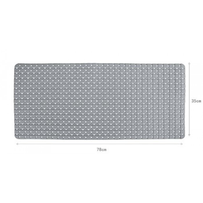 Αντιολισθητικό Πατάκι Μπάνιου Γκρι 78x35cm ForHome 245788