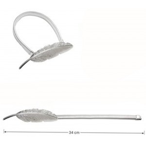 Δέστρα Κουρτίνας Ασημί 34cm ForHome 242192