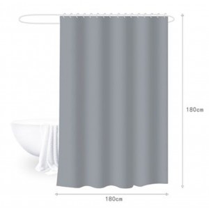 Κουρτίνα Μπάνιου Γκρι PEVA 180x180cm ForHome 245782
