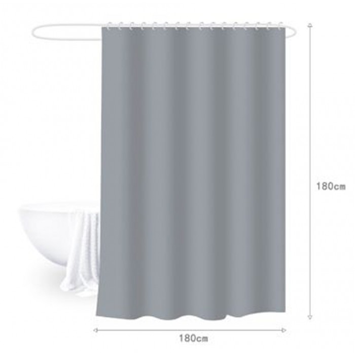 Κουρτίνα Μπάνιου Γκρι PEVA 180x180cm ForHome 245782