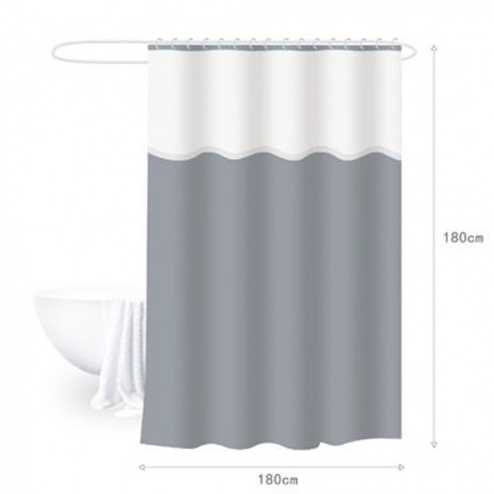 Κουρτίνα Μπάνιου Γκρι PEVA 180x180cm ForHome 245783