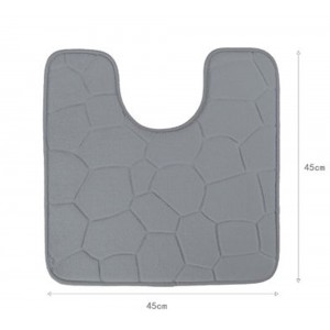 Πατάκι Μπάνιου Λεκάνης Γκρι 45x45cm ForHome 245794