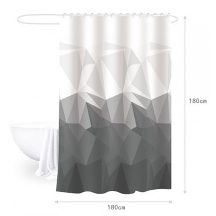 Κουρτίνα Μπάνιου Peva Πολύχρομη 180x180cm ForHome 8079358